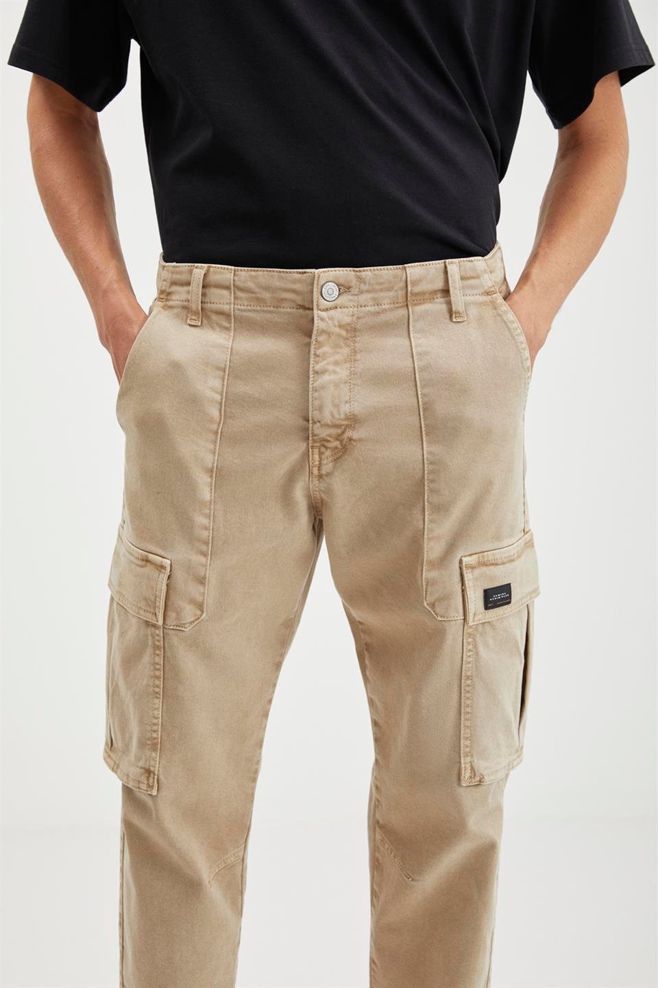 BRANDO Basic Relaxed Bej Tekli Jeans