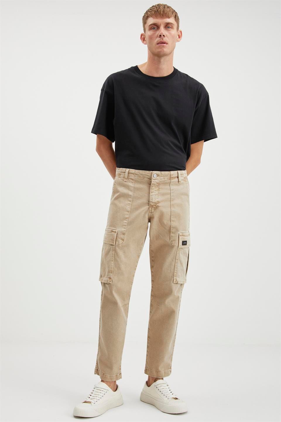 BRANDO Basic Relaxed Bej Tekli Jeans