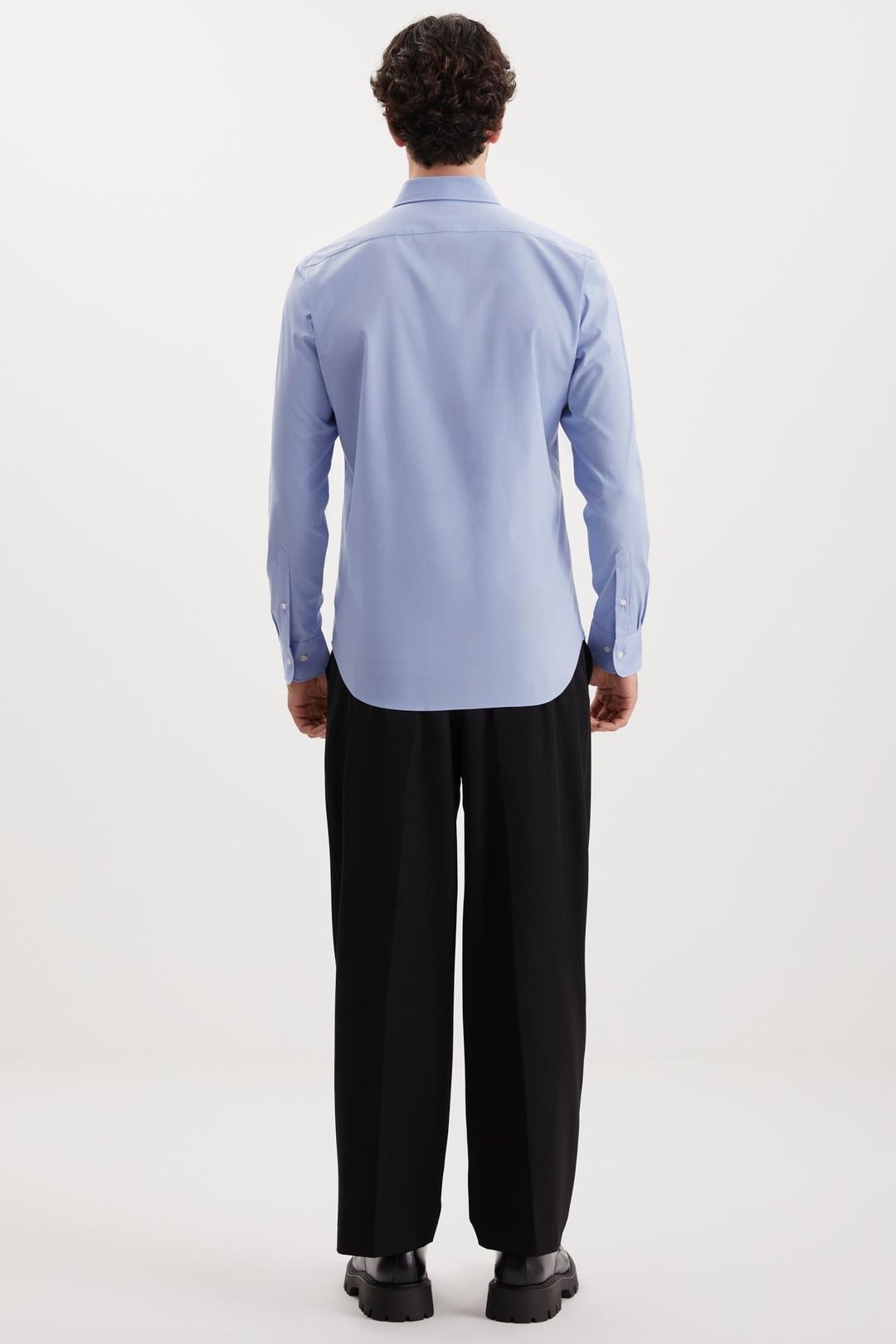 BRANHAM Esnek Slim Mavi  Gömlek