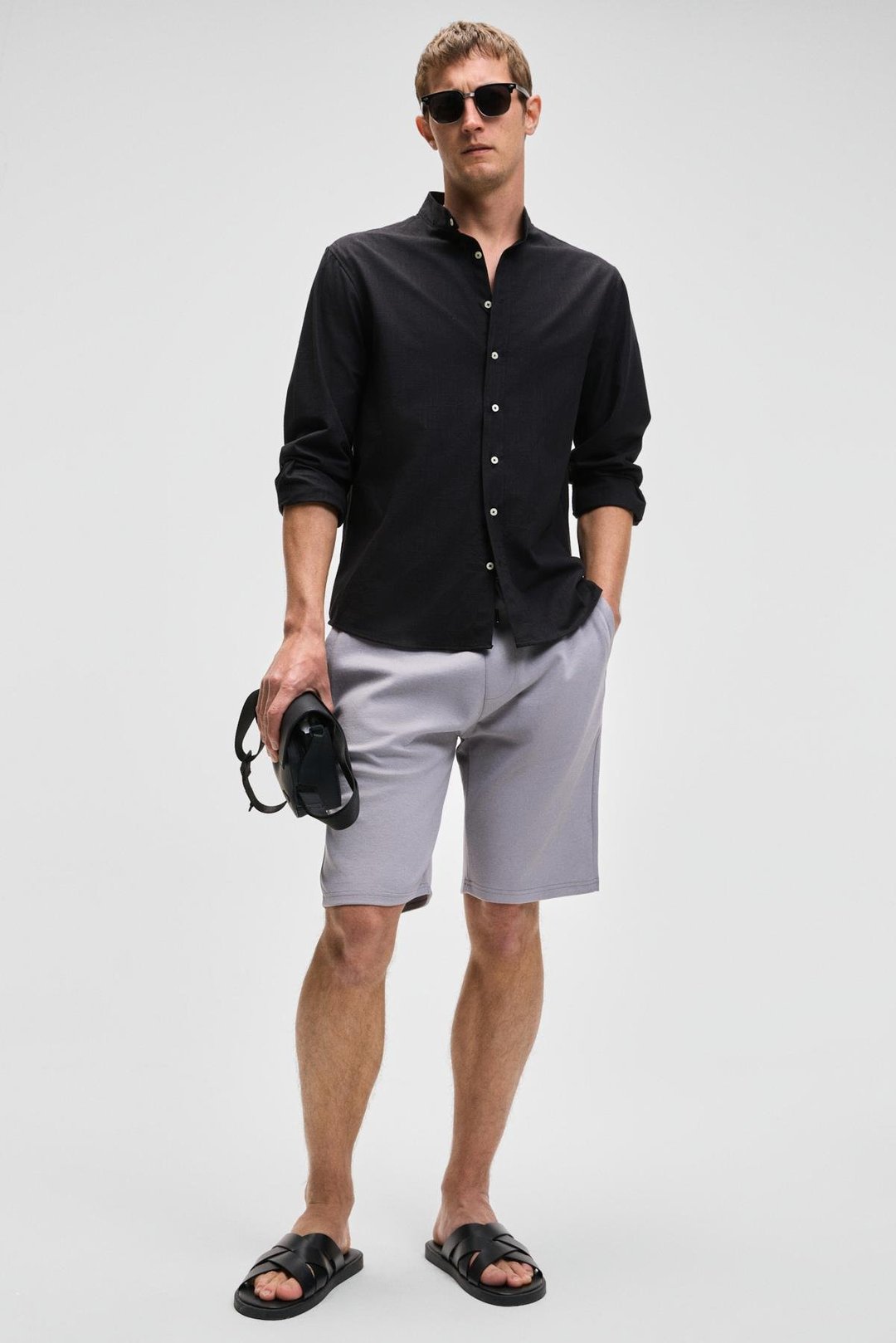 CAMILLO Erkek Cebi Fermuarlı Beli Lastikli Lila Şort & Bermuda