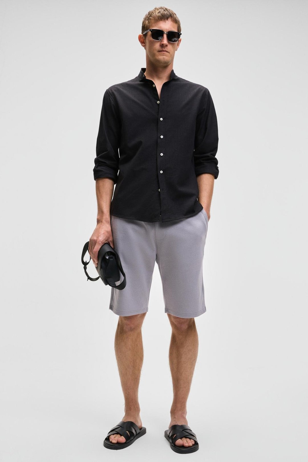 CAMILLO Erkek Cebi Fermuarlı Beli Lastikli Lila Şort & Bermuda