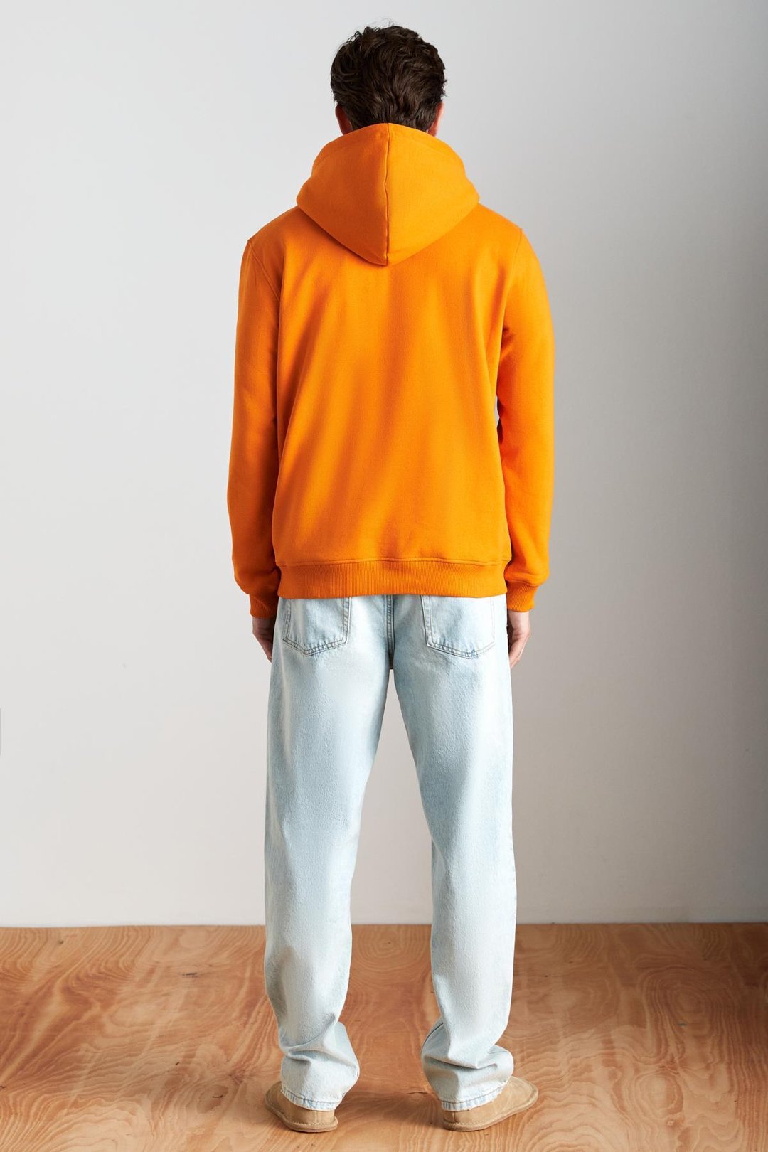 CANCELLED Erkek Pamuk Kapüşonlu Fermuarlı Yaka Turuncu Sweatshirt