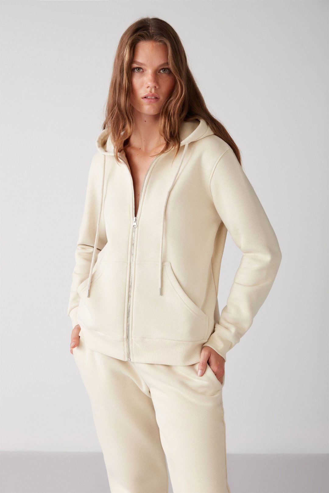 CARLOTA Örme Relaxed Vanilya  Sweatshirt