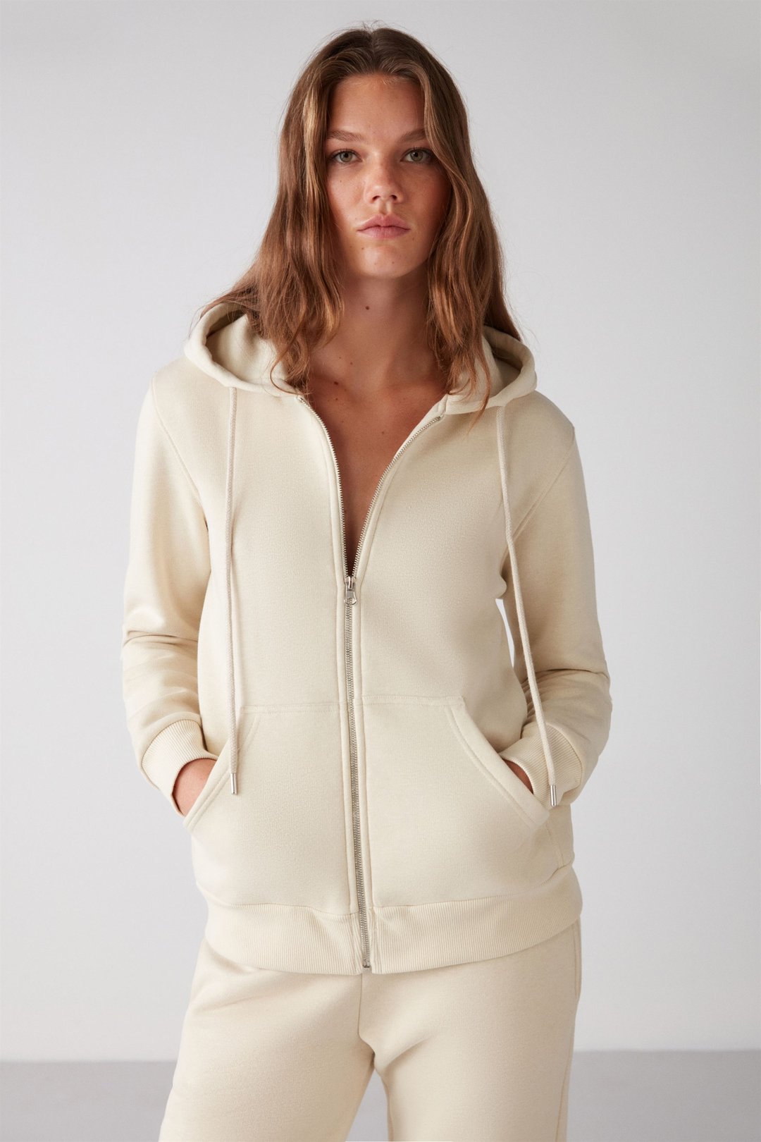 CARLOTA Örme Relaxed Vanilya  Sweatshirt