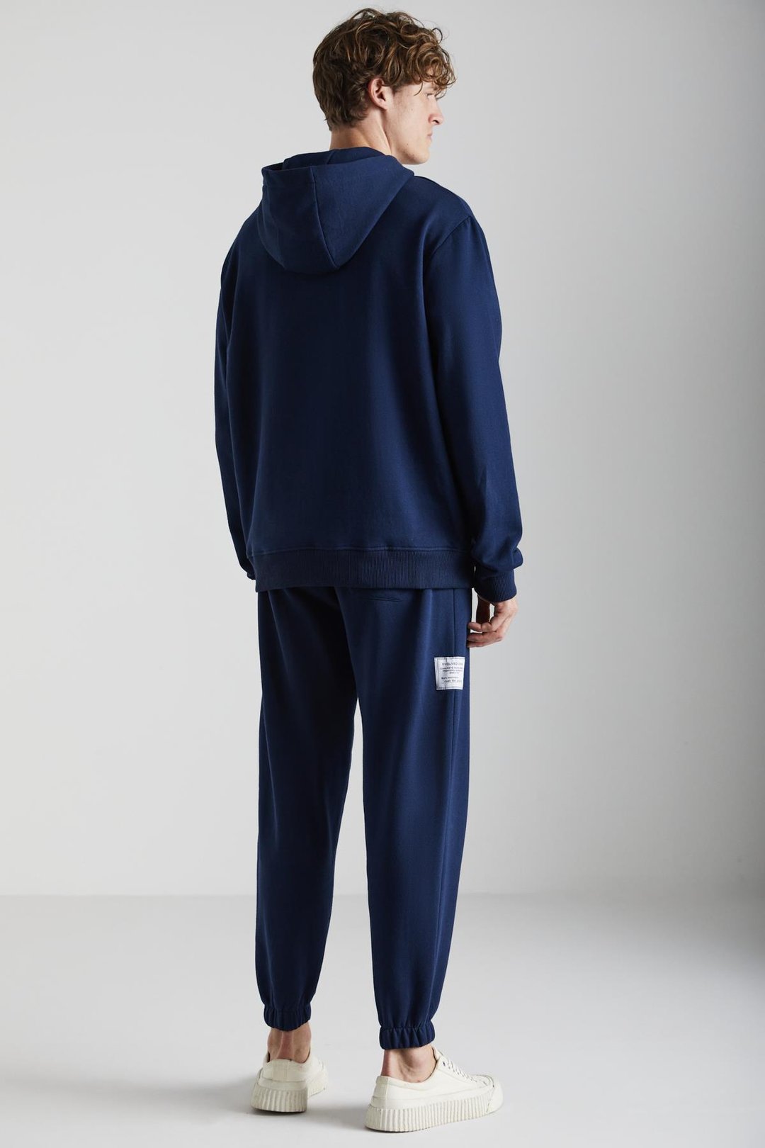 CARTMEL Erkek Örme 3 İplik Relaxed Fit Rahat Kalıp Kanguru Cepli Kapüşonlu Lacivert Sweatshirt