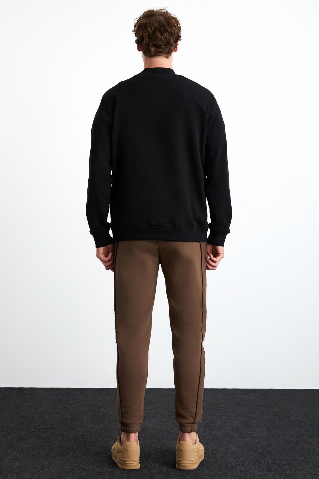 CHASEY Erkek %100 Pamuk Siyah Sweatshirt