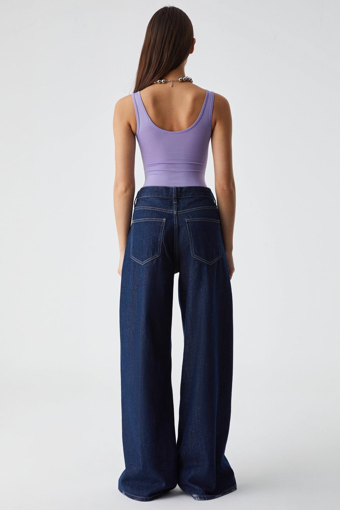 CHILES Kadın Slim Halter Yaka Kolsuz Çıtçıtlı Mor Atlet