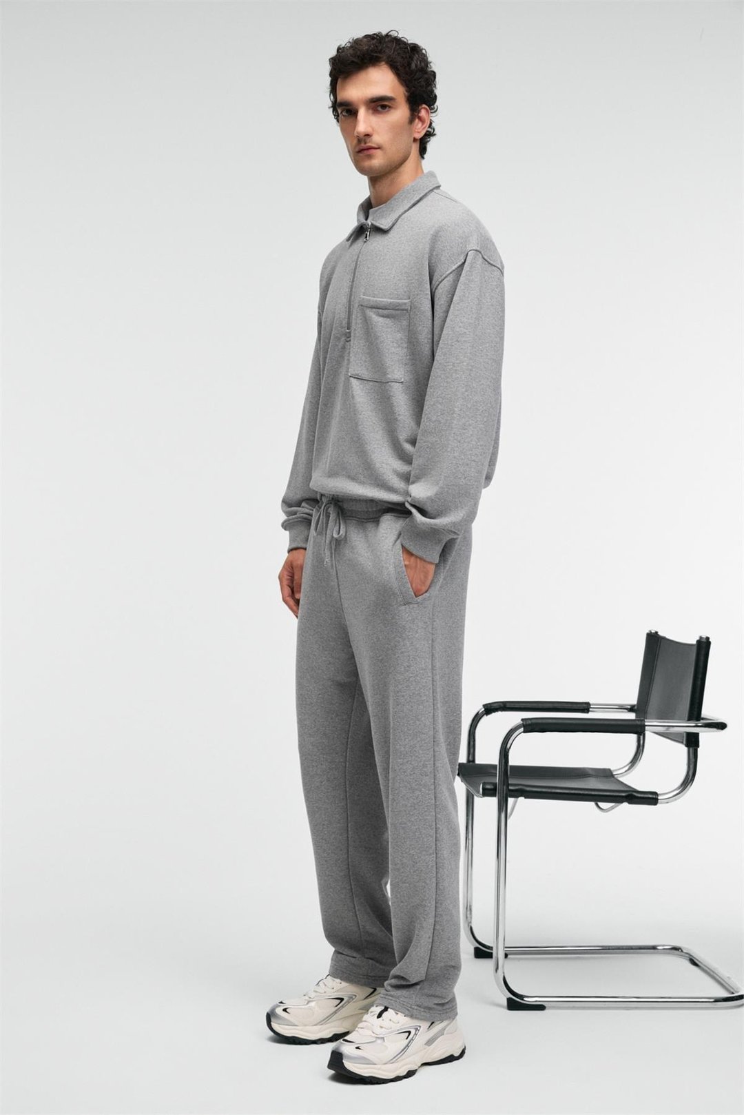 CLARENCE Erkek %100 Pamuk Kordonlu Lastikli Bel Arka Cebi Süs Etiketli Grimelanj Eşofman Altı