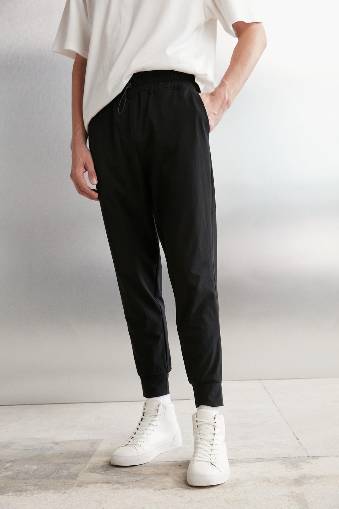 CRISTIAN  Regular Siyah Tekli Eşofman Altı