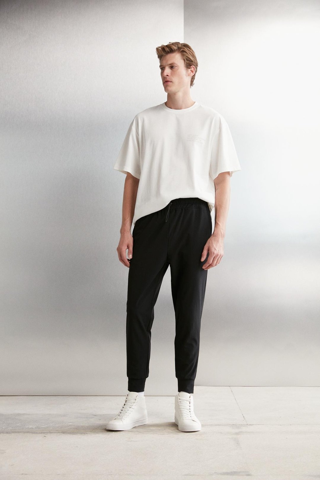 CRISTIAN  Regular Siyah Tekli Eşofman Altı