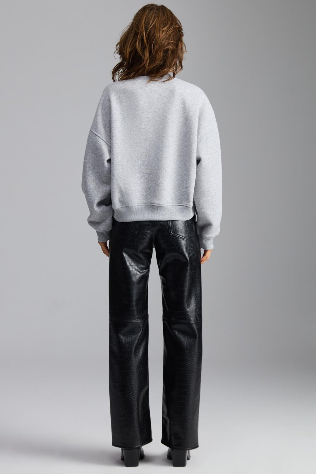 DALESKA Kadın Şehir Temalı Baskı Detaylı Yumuşak Organik Pamuk Şardonlu Regular Grimelanj Sweatshirt