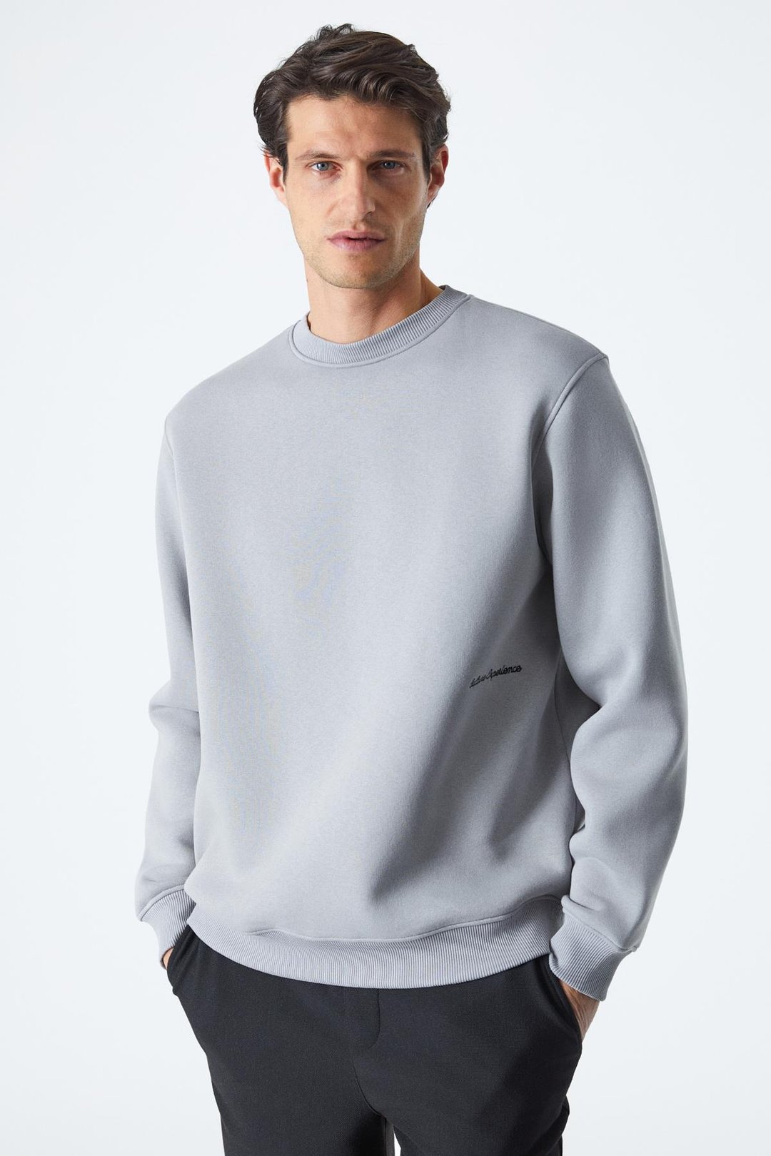 DANE Erkek Organik Kumaşlı Yumuşacık Gri Sweatshirt