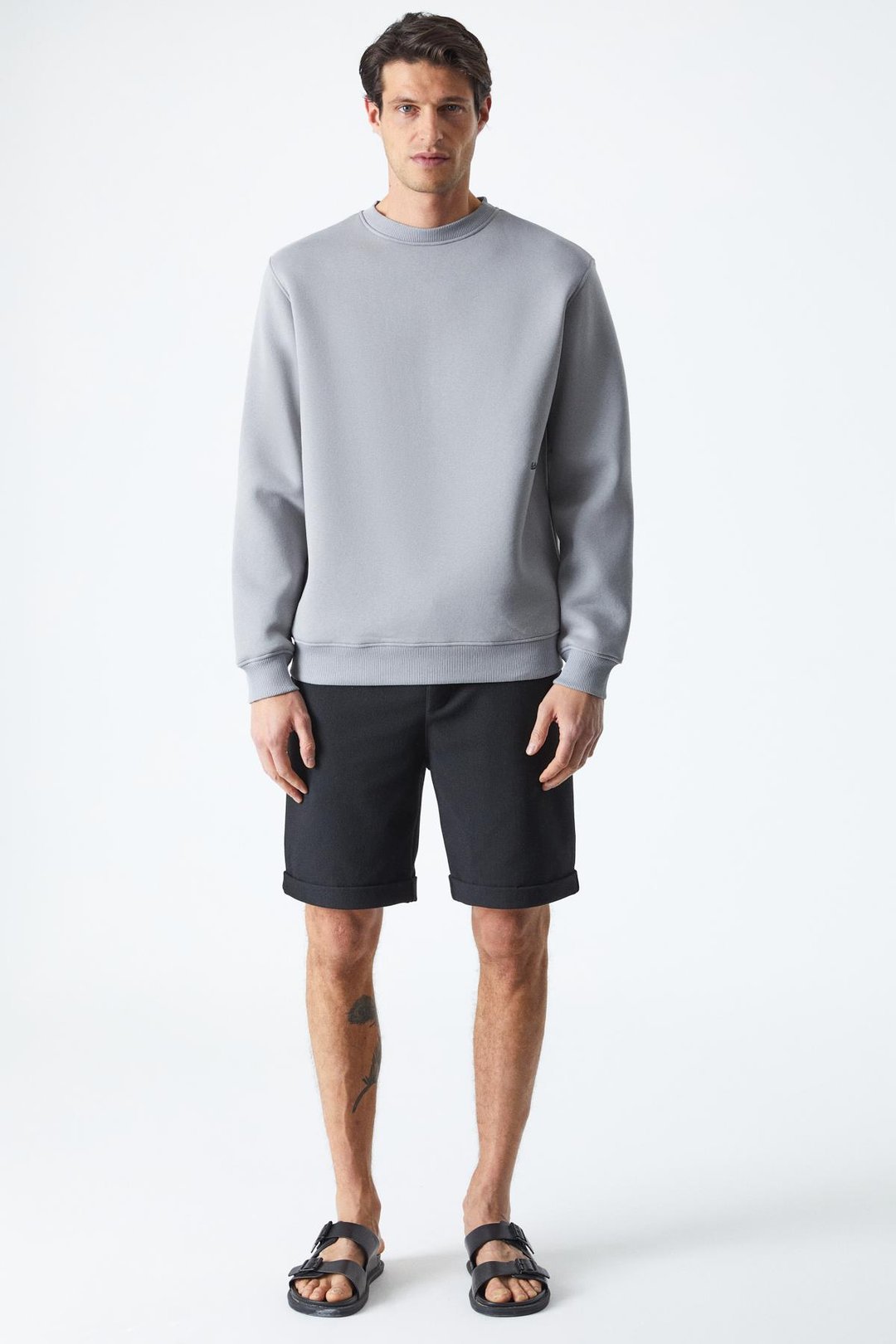 DANE Erkek Organik Kumaşlı Yumuşacık Gri Sweatshirt