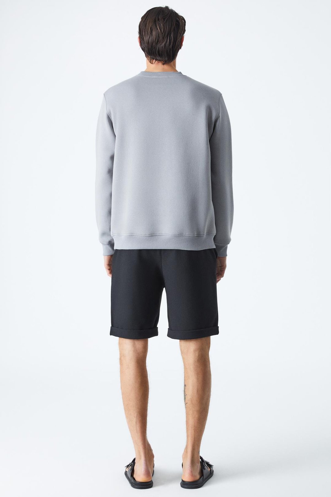 DANE Erkek Organik Kumaşlı Yumuşacık Gri Sweatshirt