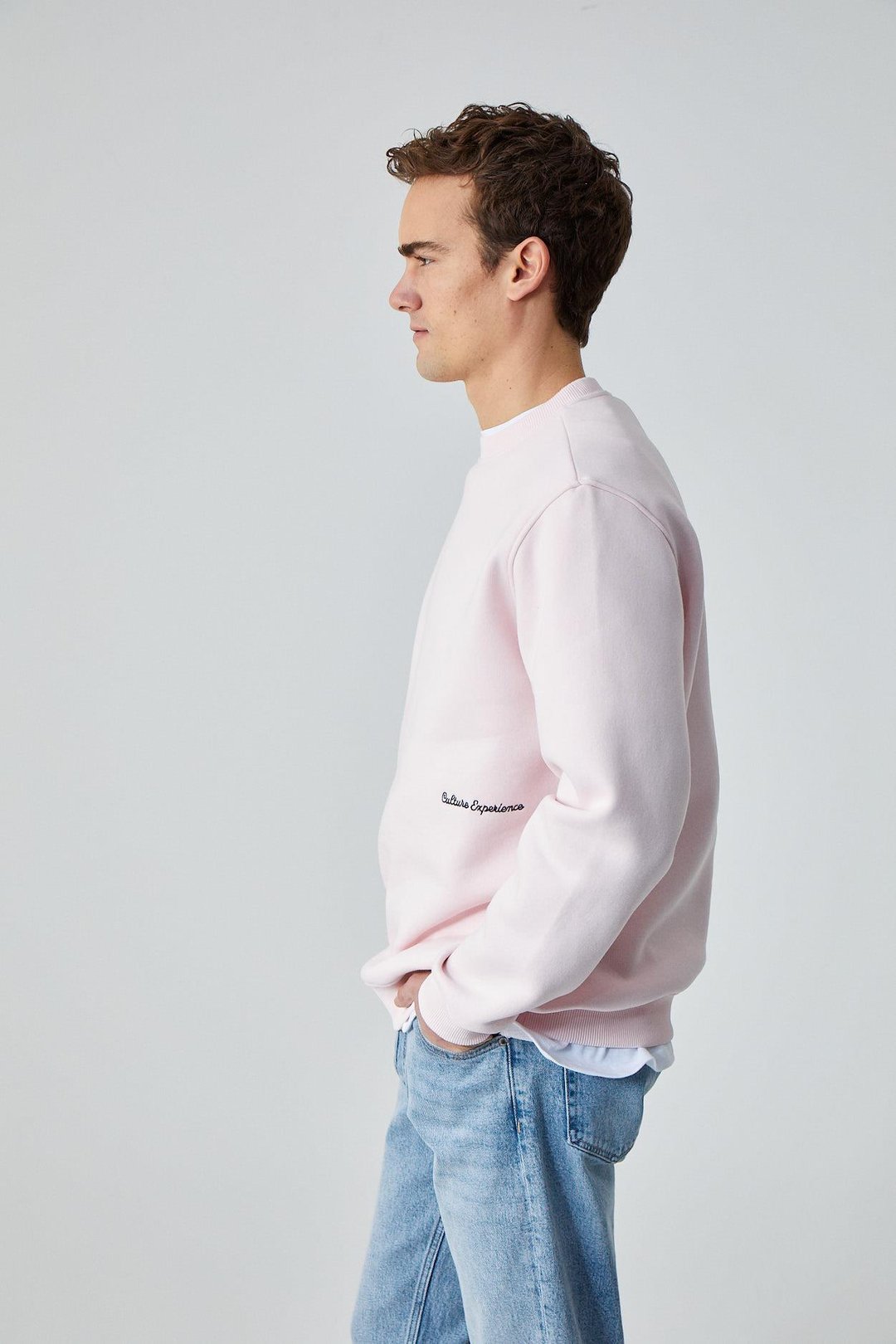 DANE Erkek Organik Kumaşlı Yumuşacık Pembe Sweatshirt