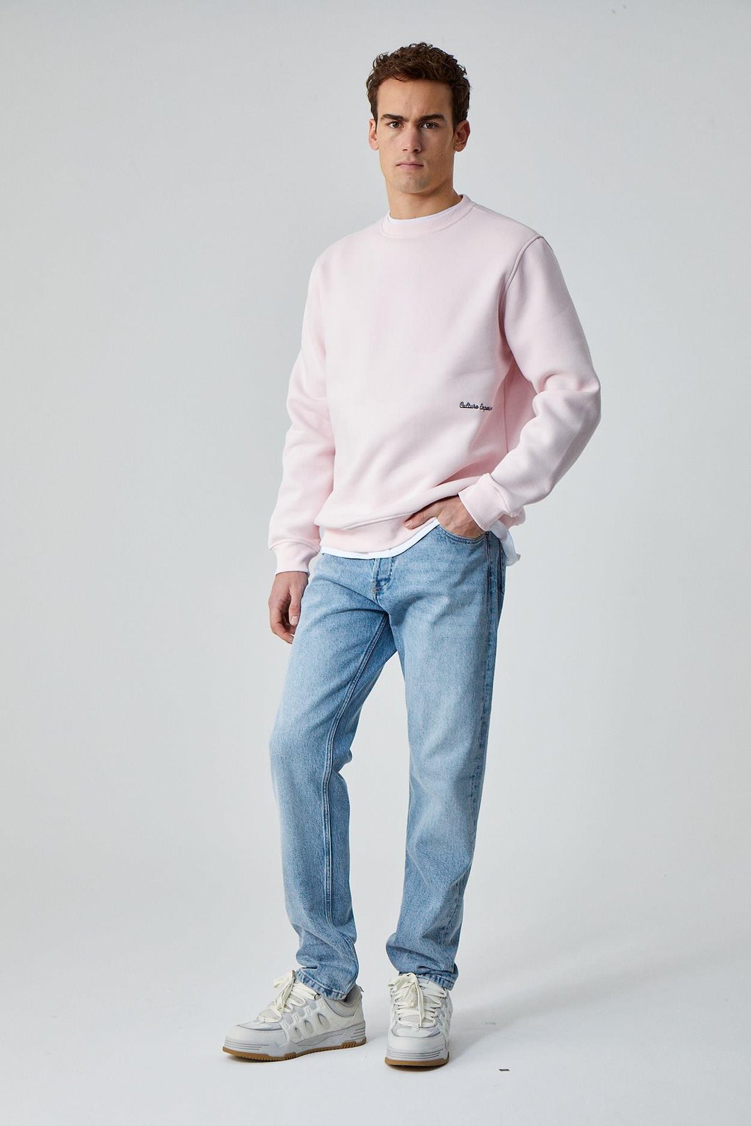 DANE Erkek Organik Kumaşlı Yumuşacık Pembe Sweatshirt