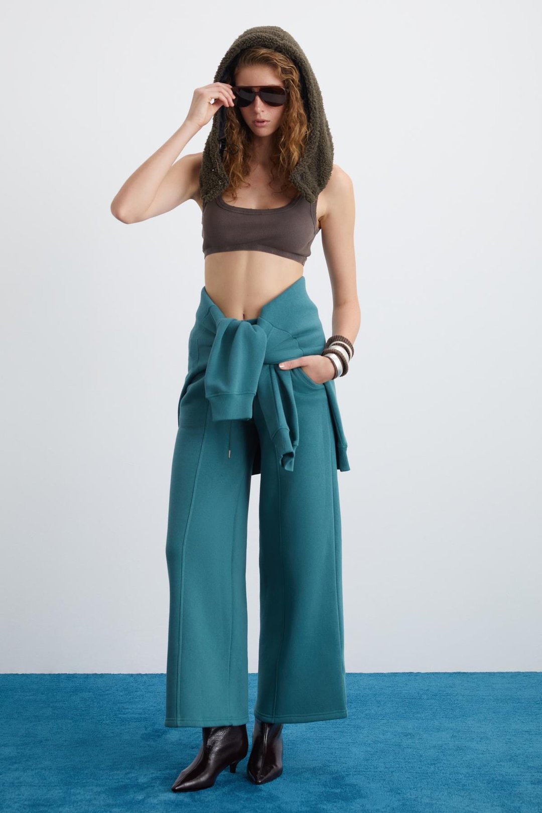 DEARICA Kadın Jogger Fit Açık Haki Eşofman Altı