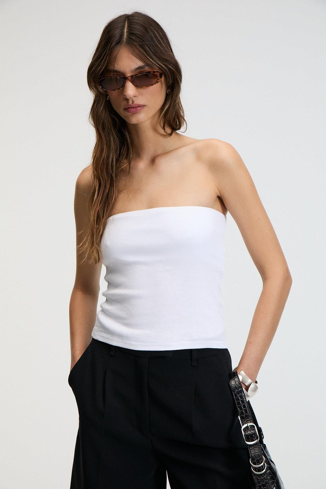 DELARA Kadın Straplez Slim Beyaz Büstiyer