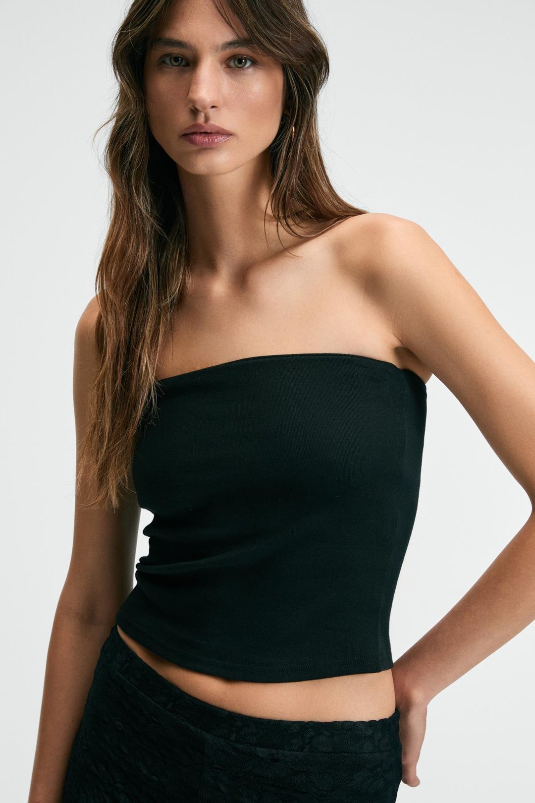 DELARA Kadın Straplez Slim Siyah Büstiyer