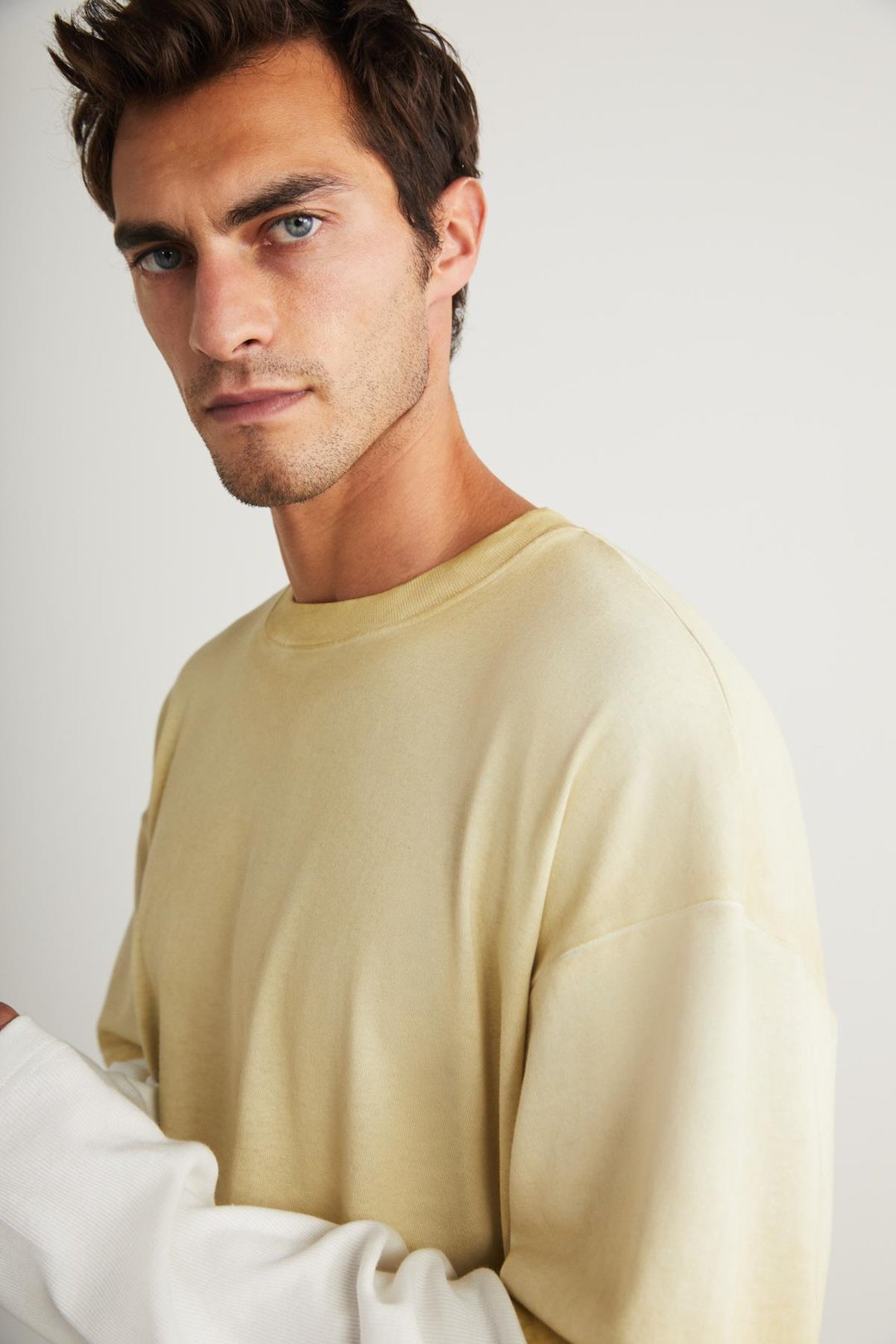 DENY Basic Oversize Açık Bej Tekli T-Shirt