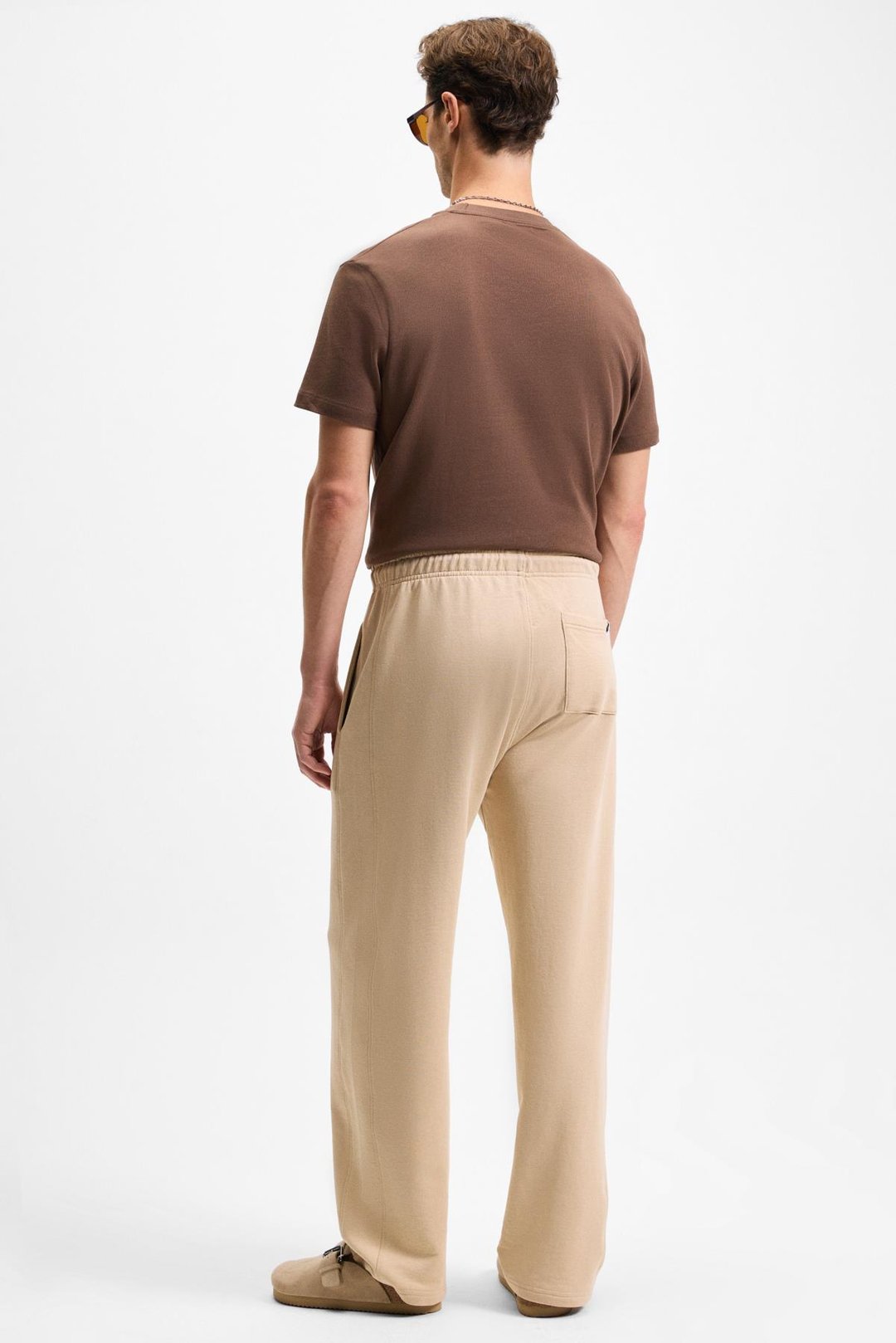 DOTTI Erkek Beli Lastikli Kordonlu Yanları Cepli Relaxed Fit Bej Eşofman Altı