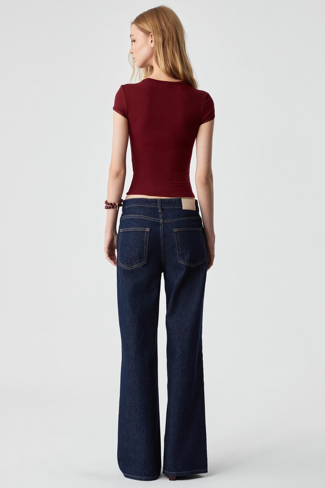 DULCE Kadın Slim Fit Kısa Kollu Kiremit Rengi T-Shirt