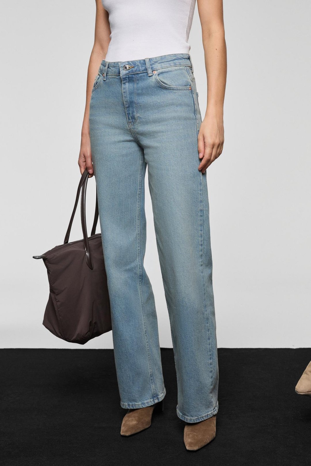 DUNA Kadın %100 Pamuk Straıght Fıt Denim Açık Mavi Jeans