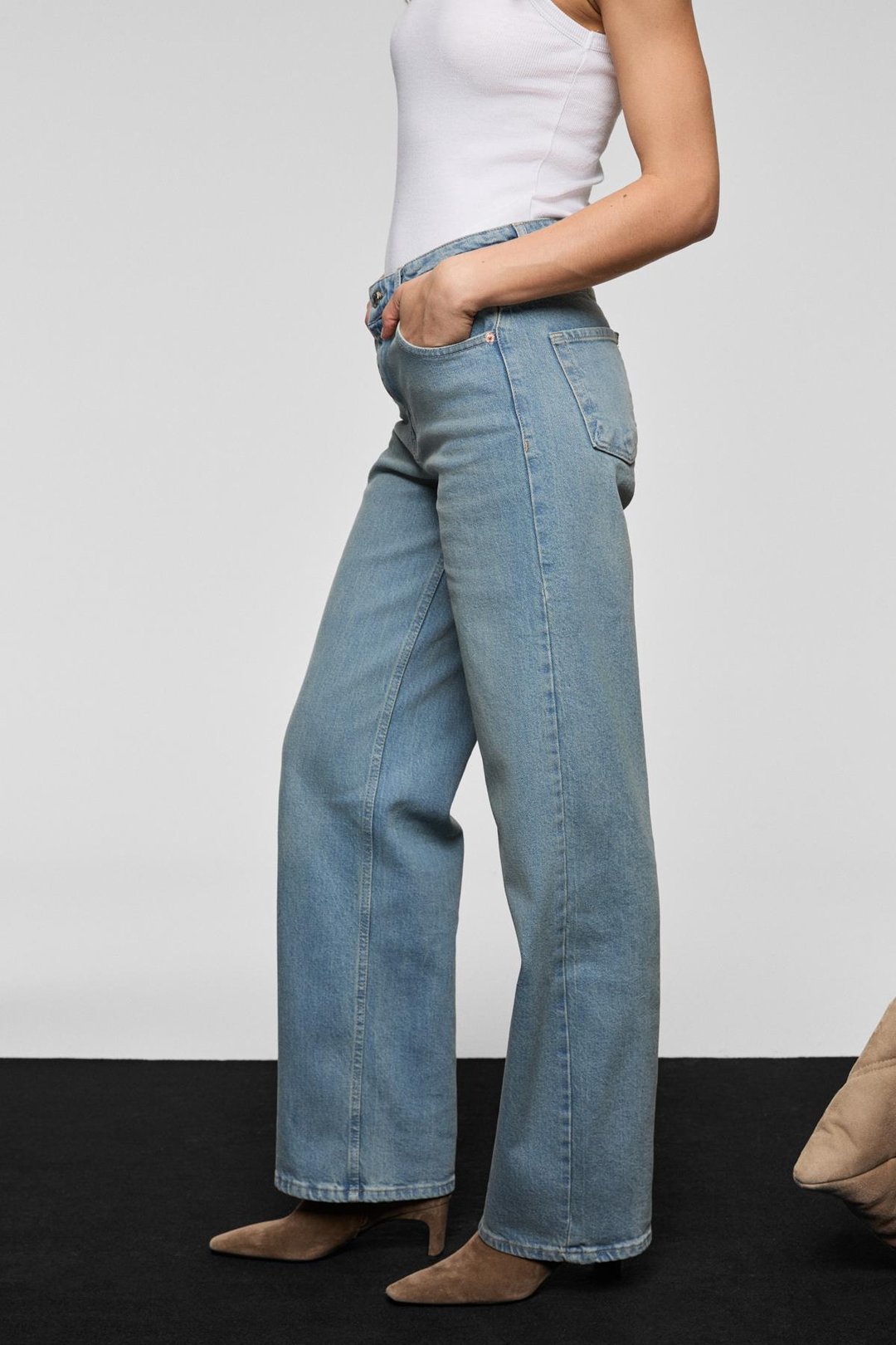 DUNA Kadın %100 Pamuk Straıght Fıt Denim Açık Mavi Jeans