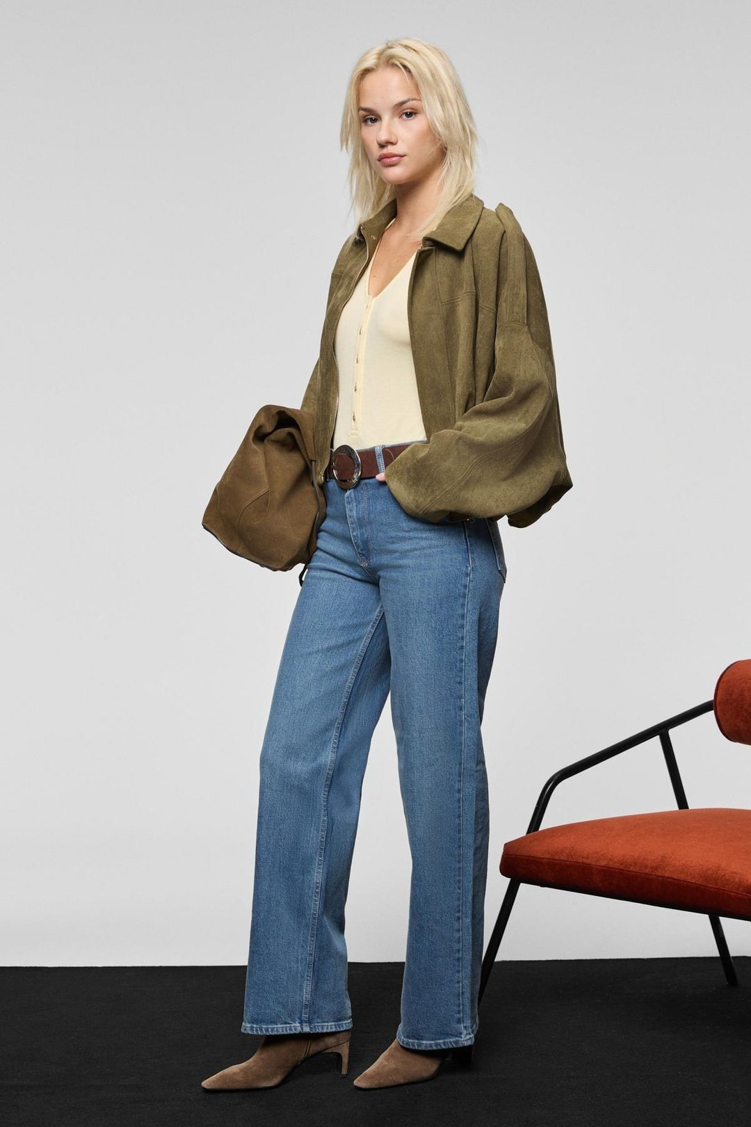 DUNA Kadın %100 Pamuk Straıght Fıt Denim Mavi Jeans