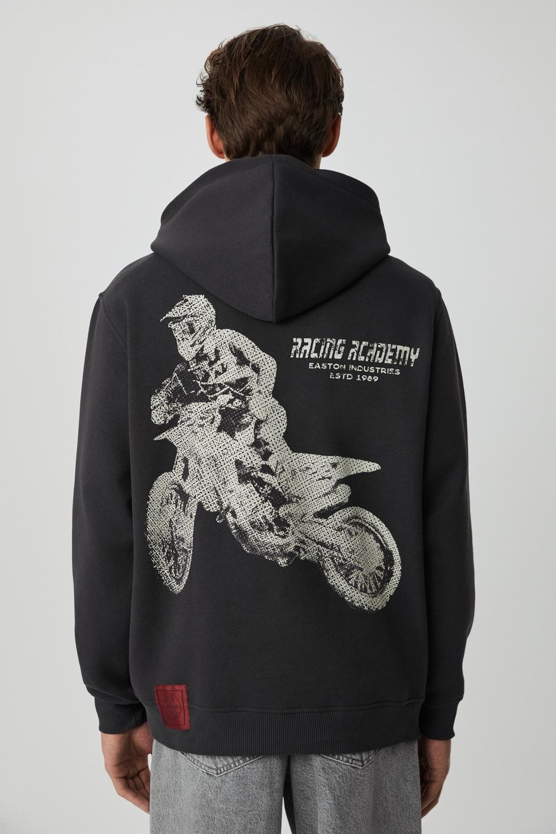 EDGAR Erkek %75 Pamuk %25 Polyester Yumuşacık Kapüşonlu Oversize Antrasit Sweatshirt