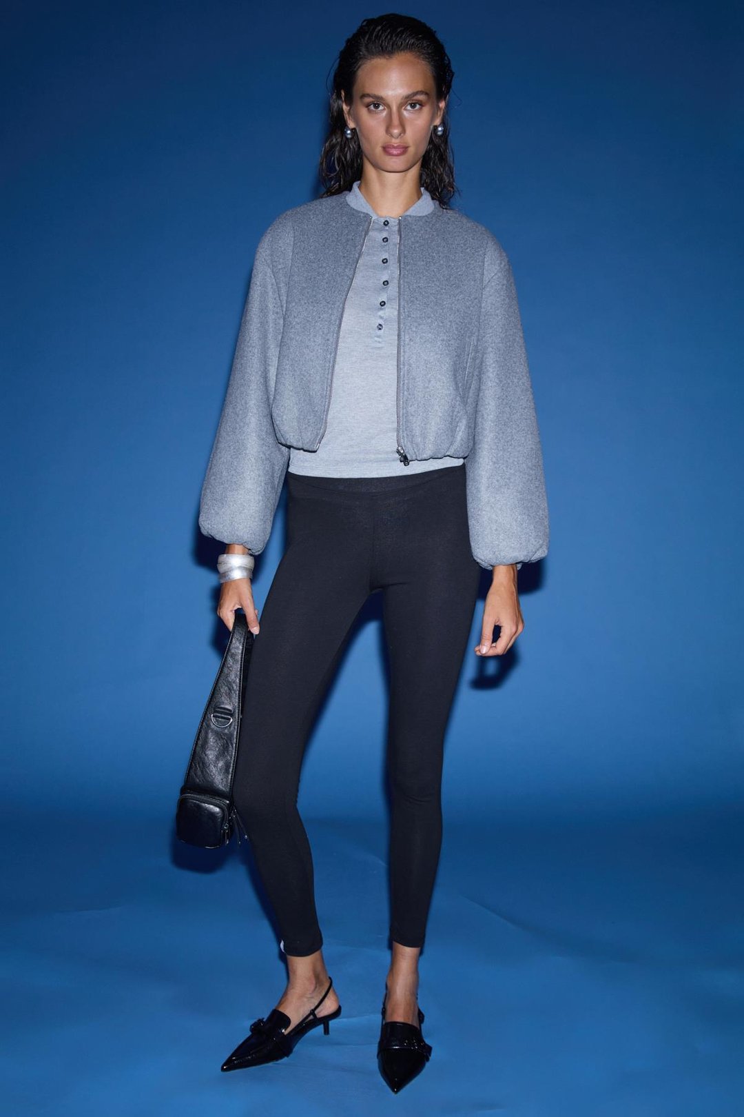 EIRLYS Kadın Organik Pamuklu Esnek Yapılı Vücudu Toparlayan Örme Siyah Tayt