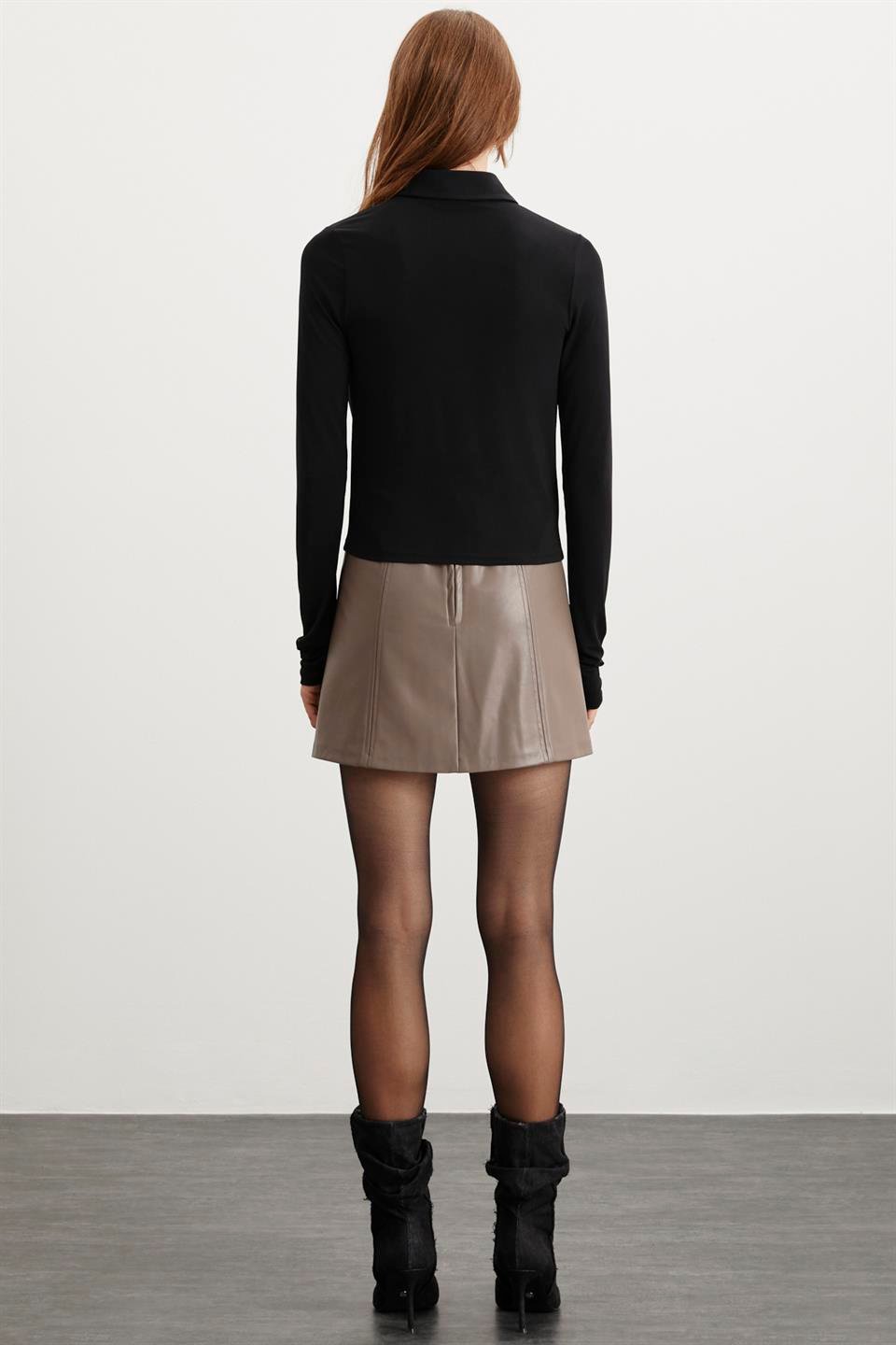 ELSIE  Relaxed Vizon Tekli Etek