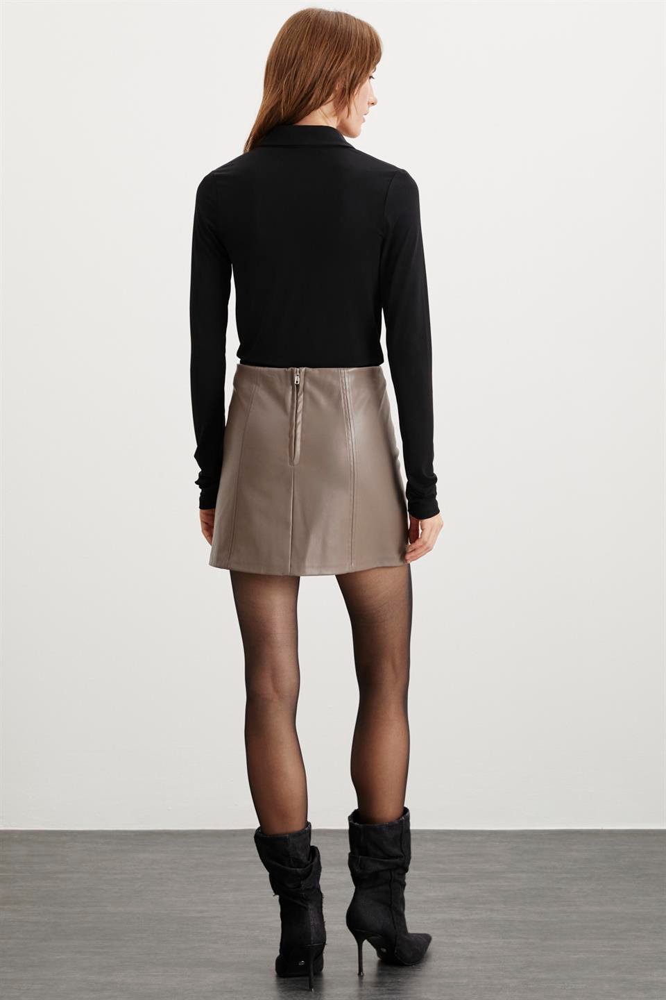 ELSIE  Relaxed Vizon Tekli Etek