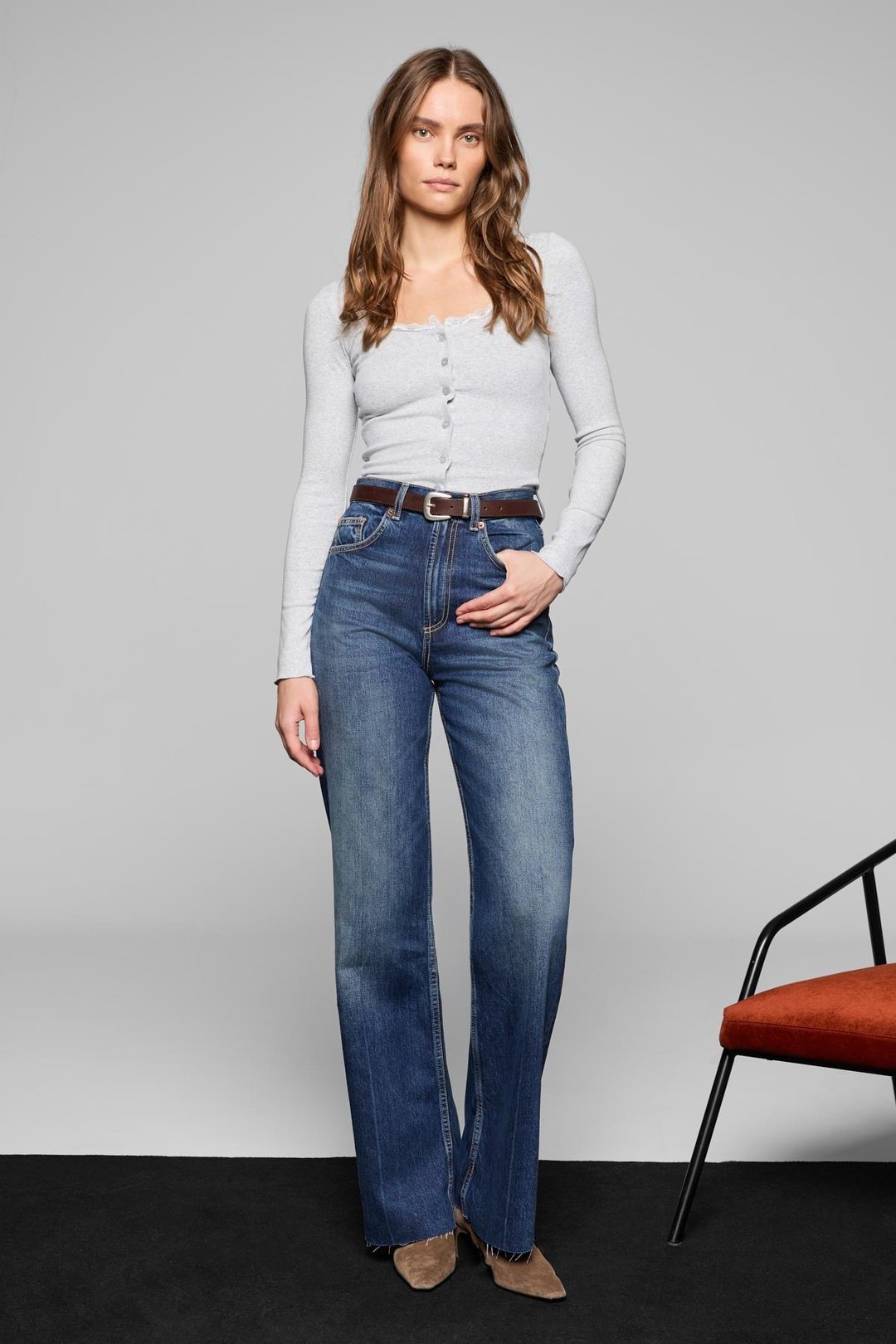 ELVURA Kadın Esnek Kumaşlı Yakası Dantel Detaylı Düğmeli Bluz Ve Atlet İkili Takım Grimelanj Bluz