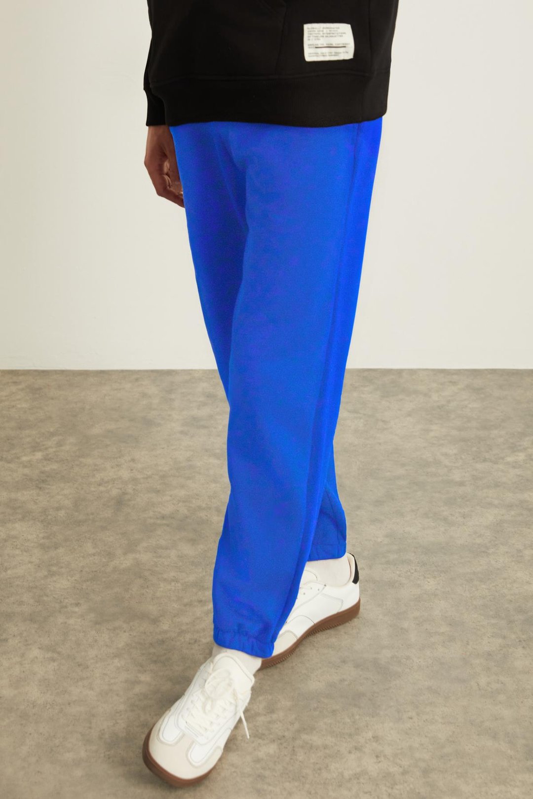 EMRYS Relaxed Comfort Saks Mavi Tekli Eşofman Altı