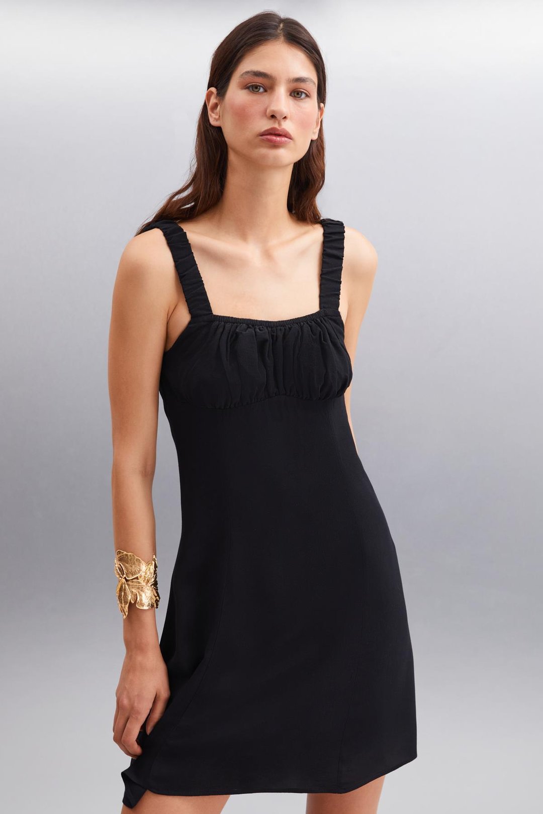 ERIDANIA Regular Regular Siyah Tekli Elbise