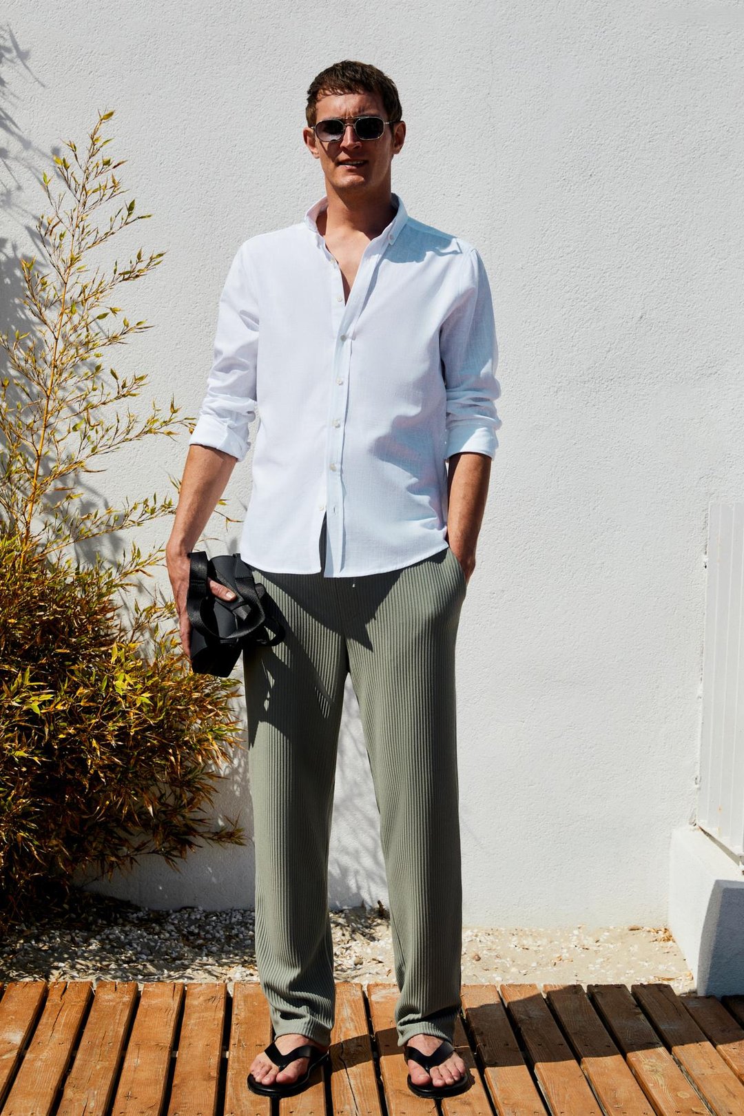 ERNO Erkek Beli Lastikli Yanları Cepli Relaxed Haki Eşofman Altı