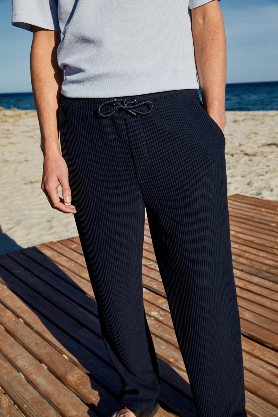 ERNO Erkek Beli Lastikli Yanları Cepli Relaxed Lacivert Eşofman Altı