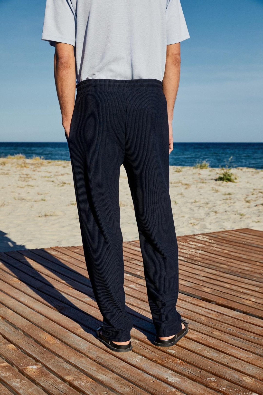 ERNO Erkek Beli Lastikli Yanları Cepli Relaxed Lacivert Eşofman Altı