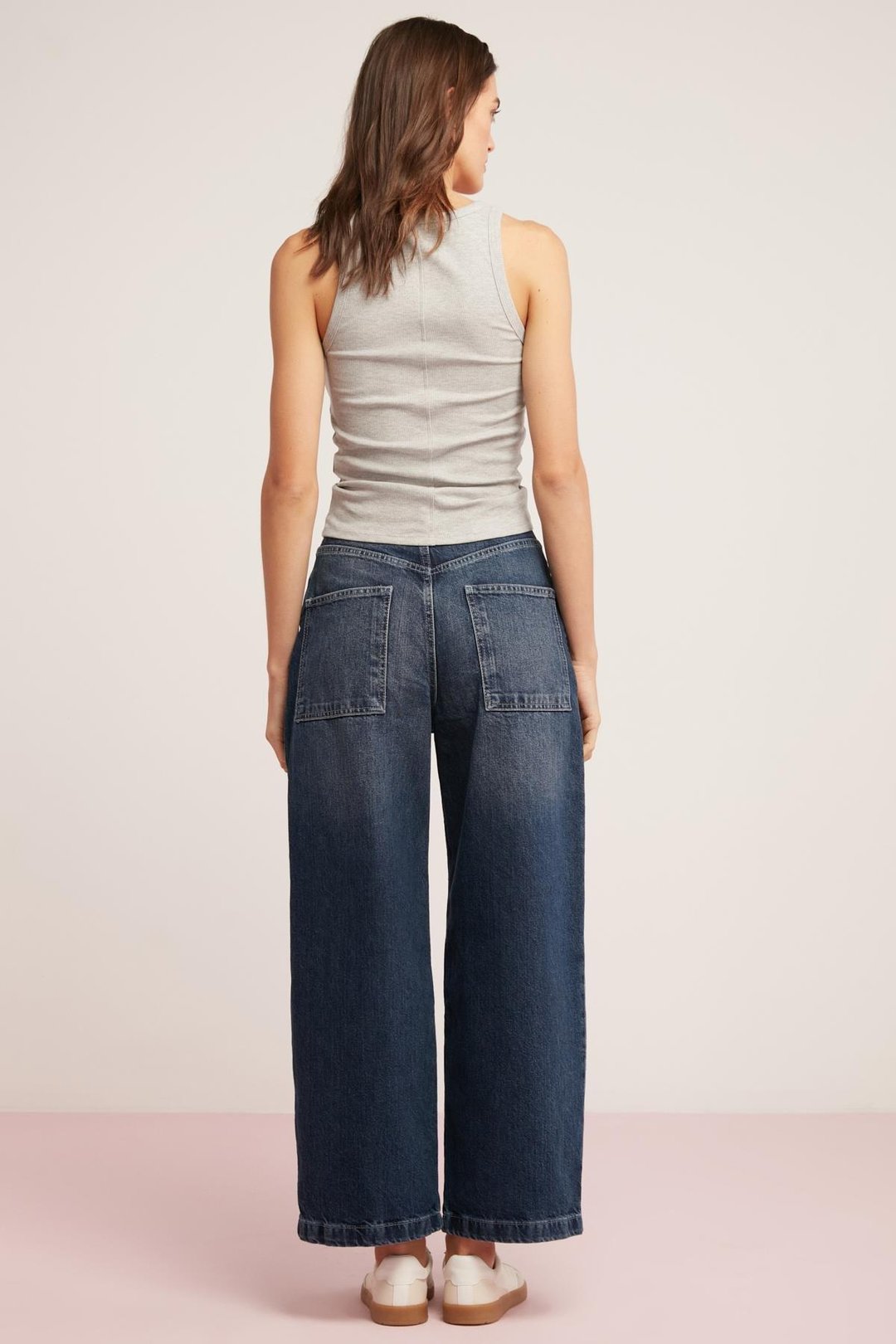 ETHIQUET LILLESOL Kadın Fitilli Görünümlü Slim Fit Vücuda Oturan Havuz Yakalı Pamuklu Basic Gri Atlet