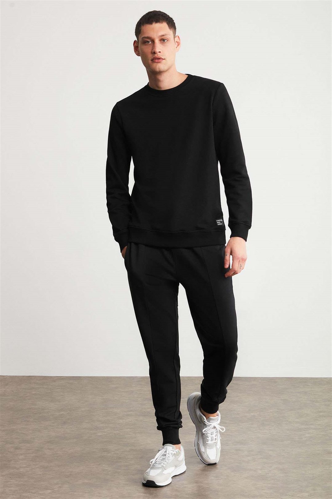 FABIAN Örme Comfort Fit Siyah  Eşofman Altı