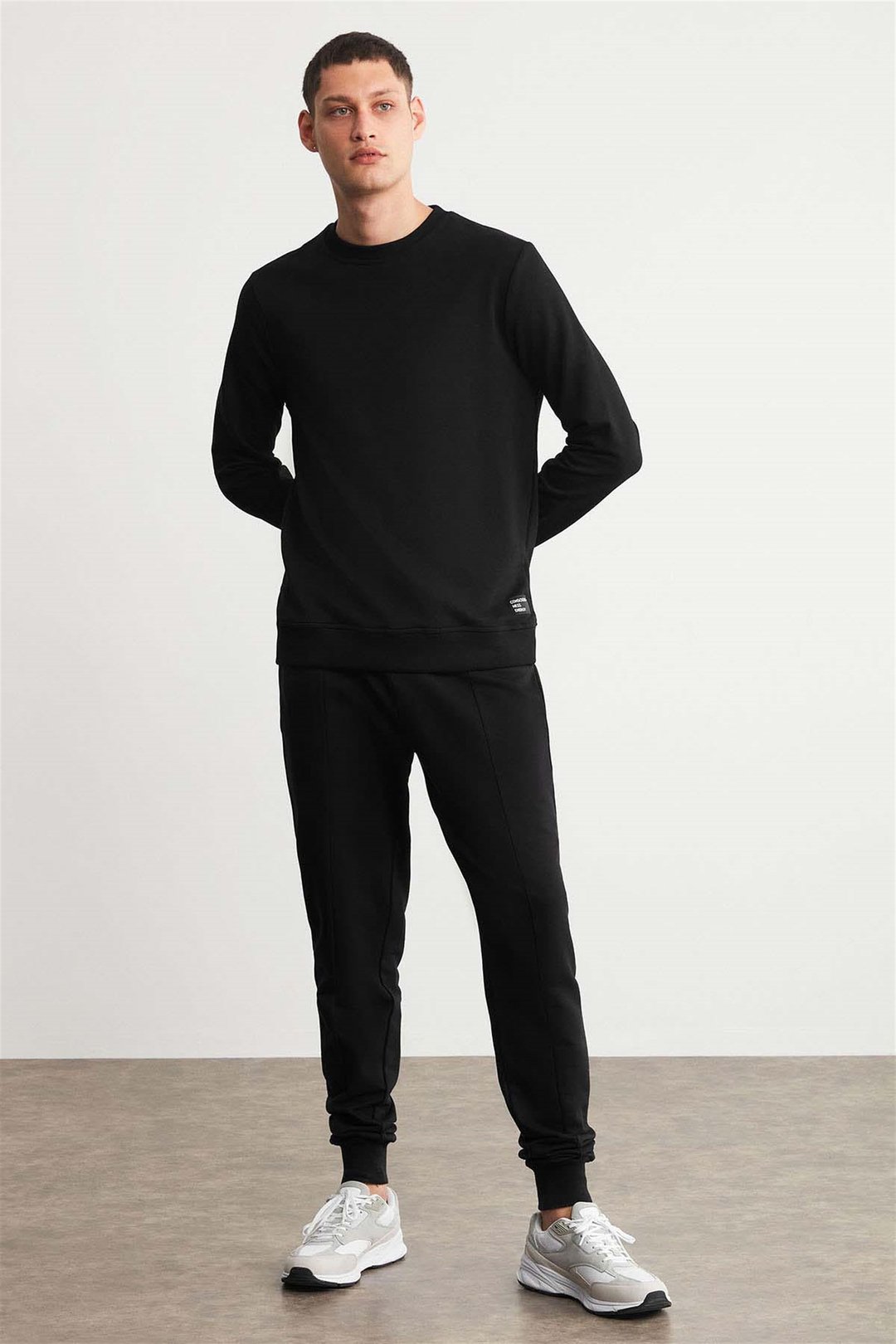 FABIAN Örme Comfort Fit Siyah  Eşofman Altı