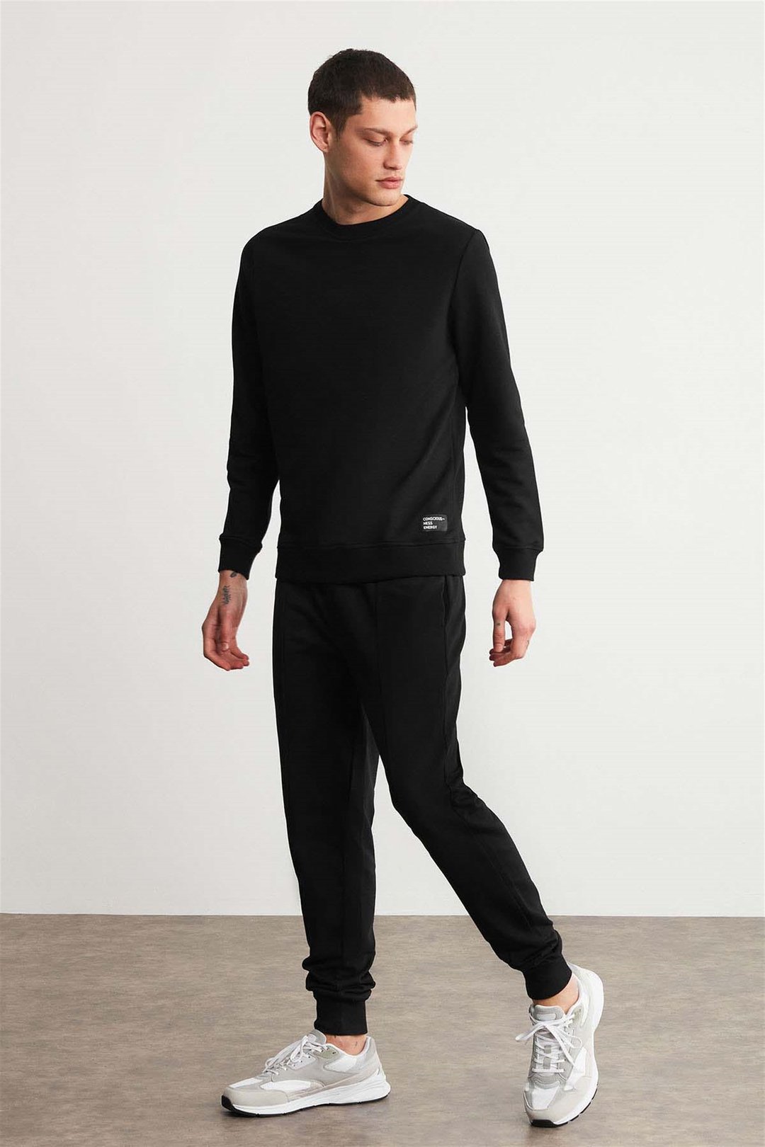 FABIAN Örme Comfort Fit Siyah  Eşofman Altı