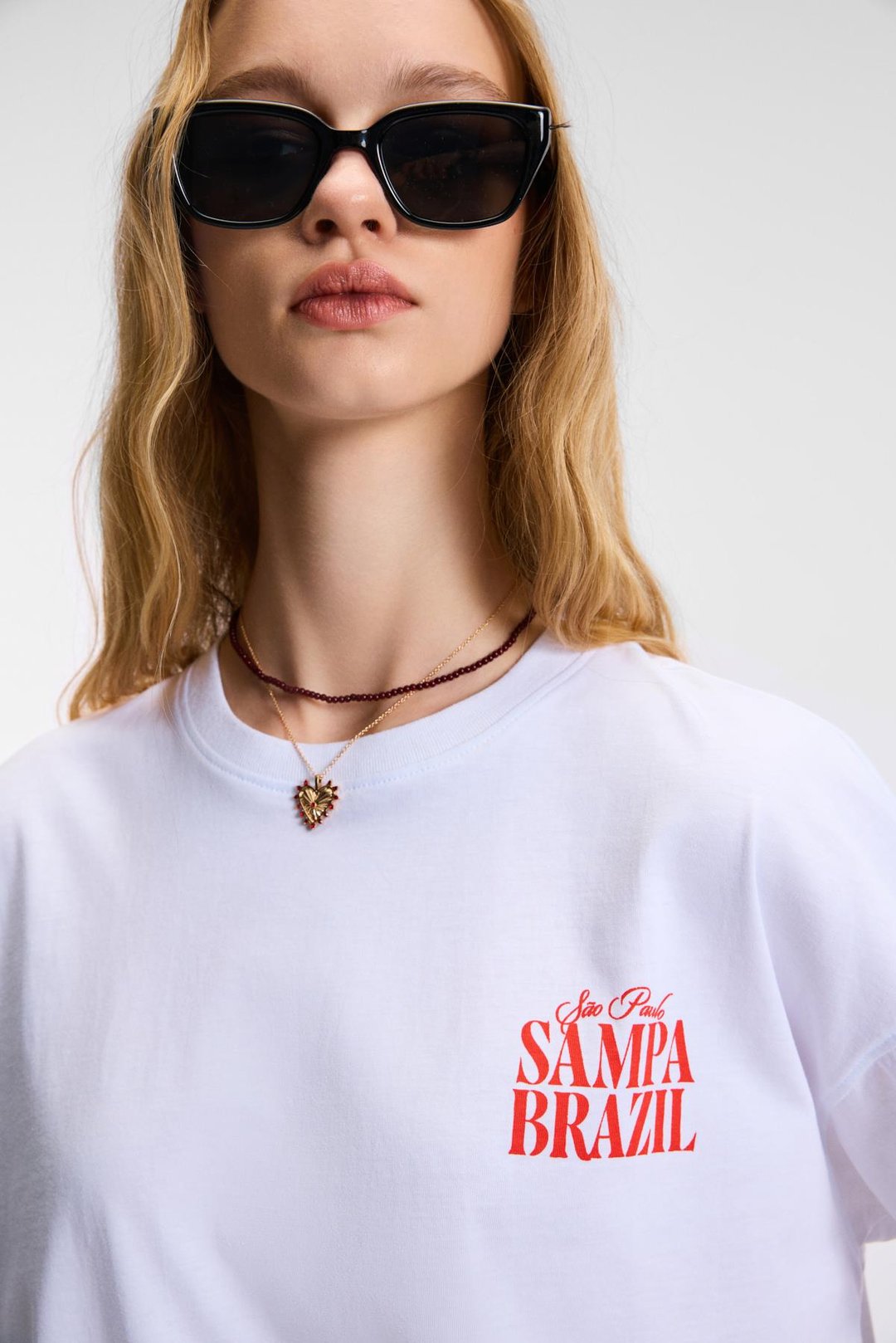 FEYLORA Kadın %100 Pamuk Oversize Fit Baskı Detaylı Kısa Kollu Bisiklet Yaka Beyaz T-Shirt