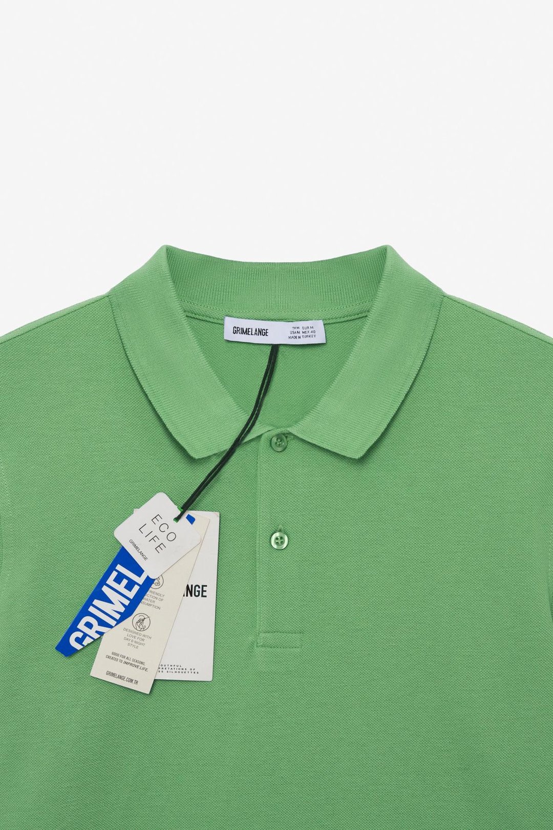 FLEXORE Erkek %100 Pamuk Kısa Kollu Regular Fit Yeşil Polo Yaka T-shirt