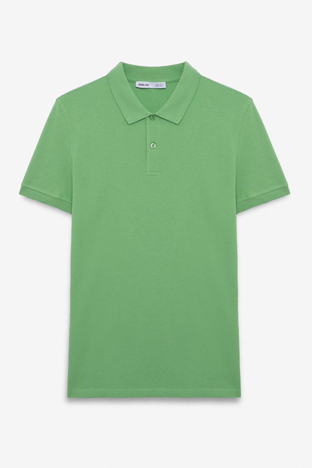 FLEXORE Erkek %100 Pamuk Kısa Kollu Regular Fit Yeşil Polo Yaka T-shirt