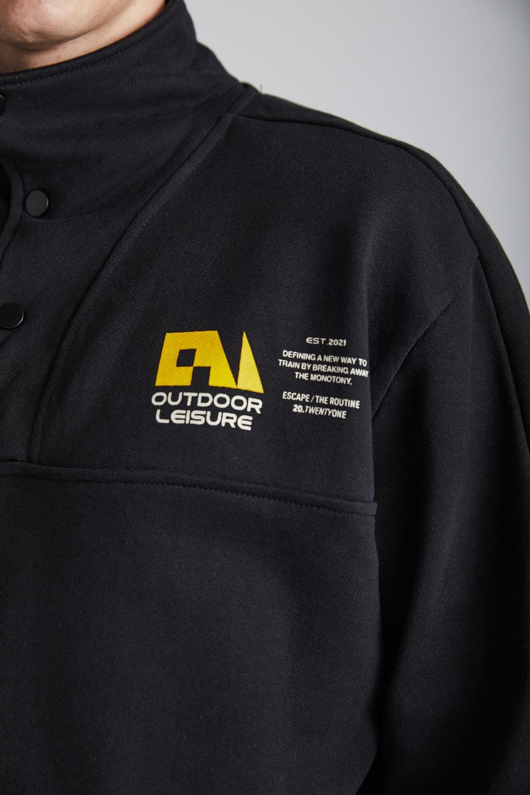 GALICIA Erkek Siyah Sweatshirt