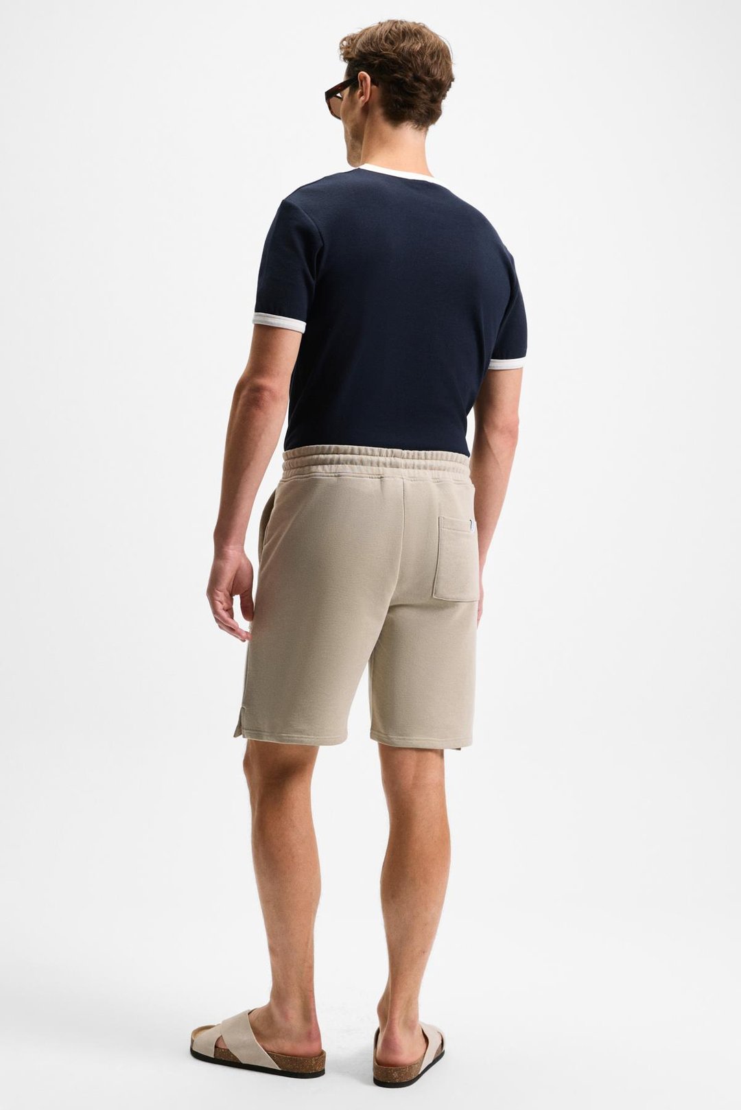 GAUCI Erkek Beli Lastikli Yan ve Arka Cepli Relaxed Taş Rengi Şort