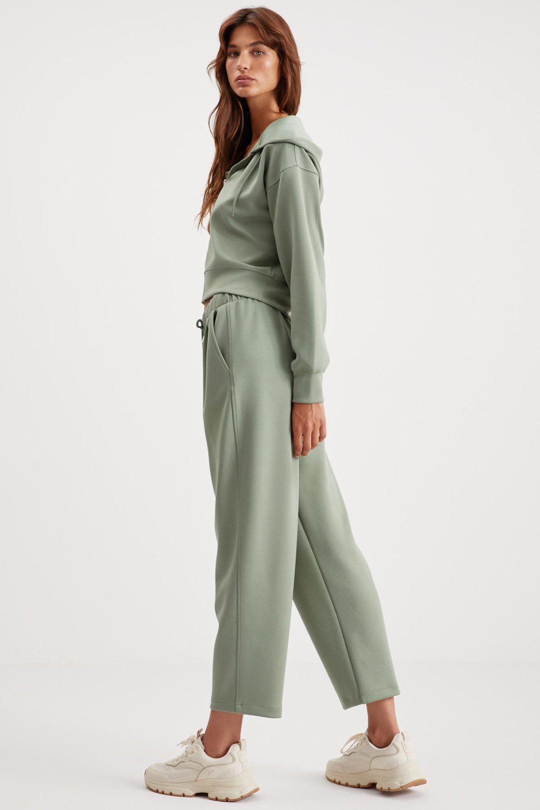 GIADA  Relaxed Mint Yeşil Tekli Eşofman Altı