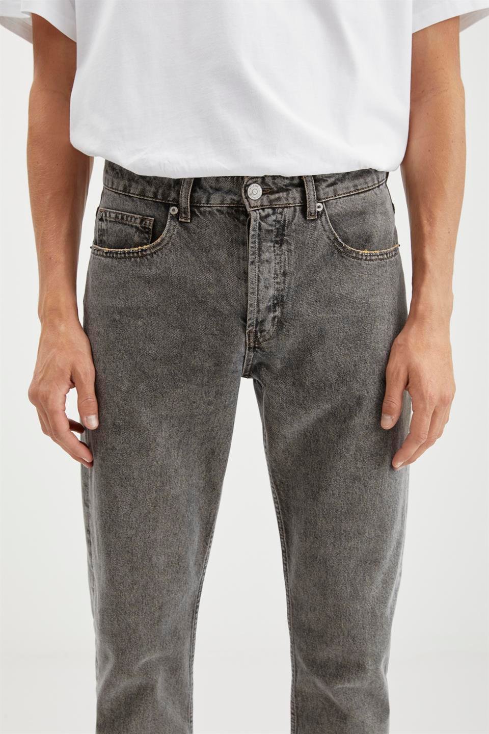 GILBERTO  Regular Gri Tekli Jeans